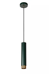 FLORIS zielony | matowe złoto - mosiądz Ø 6cm. GU10 Lampa wisząca