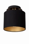 FUDRAL czarny | matowe złoto - mosiądz Ø 20cm. E27 Lampa sufitowa