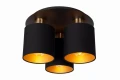 Lampa sufitowa FUDRAL czarny | matowe złoto - mosiądz Ø 37cm. 3xE27 Lucide 74115/03/30 | 5411212741042 noxbox lampynox www.lampynox.pl