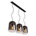 Lampa wisząca GLORIO szary przydymiony | czarny 3xE27 Lucide 25402/03/65 | 5411212251015 noxbox lampynox www.lampynox.pl