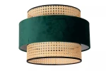 JAVOR zielony | beżowy rattan Ø 38cm. E27 Lampa sufitowa