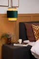 Lampa wisząca JAVOR zielony | beżowy rattan Ø 23cm. E27 Lucide 34439/23/33 | 5411212343536 noxbox lampynox www.lampynox.pl