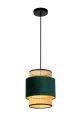 Lampa wisząca JAVOR zielony | beżowy rattan Ø 23cm. E27 Lucide 34439/23/33 | 5411212343536 noxbox lampynox www.lampynox.pl