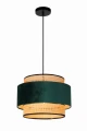 Lampa wisząca JAVOR zielony | beżowy rattan Ø 38cm. E27 Lucide 34439/38/33 | 5411212343543 noxbox lampynox www.lampynox.pl