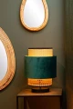 Lampa stołowa JAVOR zielony | beżowy rattan Ø 23cm. E27 Lucide 34539/01/33 | 5411212343550 noxbox lampynox www.lampynox.pl