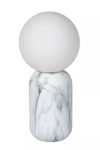 MARBOL biały Ø 15cm. E27 Lampka stołowa