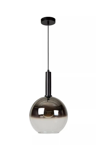 Lampa wisząca MARIUS czarny | szary przydymiony Ø 30cm. E27 Lucide 45402/30/30 | 5411212452252 noxbox lampynox www.lampynox.pl