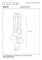 Lampa wisząca MARIUS czarny | szary przydymiony Ø 55cm. 5xE27 Lucide 45402/15/30 | 5411212452245 noxbox lampynox www.lampynox.pl