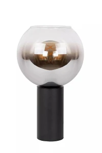 MARIUS czarny | szary przydymiony Ø 20cm. E27 Lampa stołowa