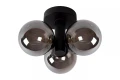 Łazienkowa lampa sufitowa TRUDY czarny | szary przydymiony Ø 30cm. 3xG9 IP44 Lucide 74116/03/30 | 5411212741028 noxbox lampynox www.lampynox.pl