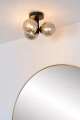 Łazienkowa lampa sufitowa TRUDY czarny | szary przydymiony Ø 30cm. 3xG9 IP44 Lucide 74116/03/30 | 5411212741028 noxbox lampynox www.lampynox.pl