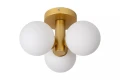 Łazienkowa lampa sufitowa TRUDY matowe złoto - mosiądz | biały Ø 30cm. 3xG9 IP44 Lucide 74116/03/02 | 5411212741011 noxbox lampynox www.lampynox.pl