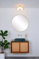 Łazienkowa lampa sufitowa TRUDY matowe złoto - mosiądz | biały Ø 30cm. 3xG9 IP44 Lucide 74116/03/02 | 5411212741011 noxbox lampynox www.lampynox.pl