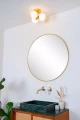 Łazienkowa lampa sufitowa TRUDY matowe złoto - mosiądz | biały Ø 30cm. 3xG9 IP44 Lucide 74116/03/02 | 5411212741011 noxbox lampynox www.lampynox.pl