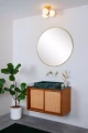Łazienkowa lampa sufitowa TRUDY matowe złoto - mosiądz | biały Ø 30cm. 3xG9 IP44 Lucide 74116/03/02 | 5411212741011 noxbox lampynox www.lampynox.pl