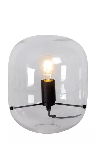 Lampa stołowa VITRO przeźroczysty Ø 24cm. E27 Lucide 25510/24/60 | 5411212251022 noxbox lampynox www.lampynox.pl