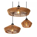 Lampa wisząca YUNKAI brąz rattan Ø 60cm. 3xE27 Lucide 10413/03/72 | 5411212105714 noxbox lampynox www.lampynox.pl