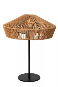 YUNKAI brąz rattan Ø 40cm. E27 Lampa stołowa