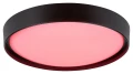 Lampa sufitowa sterowana aplikacją i pilotem Achilles czarny Ø 50cm. LED Wi-Fi Dim. 40W 2700-6500K RGB Pilot Rabalux 3146 | 5998250331461 noxbox lampynox www.lampynox.pl