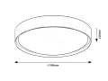 Lampa sufitowa sterowana aplikacją i pilotem Achilles czarny Ø 50cm. LED Wi-Fi Dim. 40W 2700-6500K RGB Pilot Rabalux 3146 | 5998250331461 noxbox lampynox www.lampynox.pl