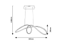 Lampa wisząca Aisha chrom LED 38W 4000K Rabalux 5358 | 5998250353586 noxbox lampynox www.lampynox.pl