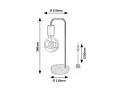 Lampka stołowa Bruno czarny | brąz E27 Rabalux 2090 | 5998250320908 noxbox lampynox www.lampynox.pl