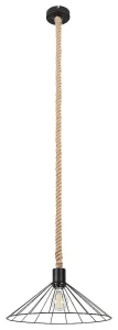 Daryl czarny | beż Ø 35cm. E27 Lampa wisząca