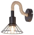 Kinkiet ścienny Daryl czarny | beż Ø 15cm. E27 Rabalux 5270 | 5998250352701 noxbox lampynox www.lampynox.pl