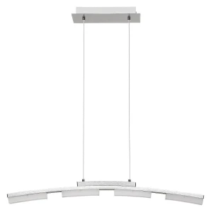 Eucalyptus chrom satyna LED dim. 20W 3000K Lampa wiszaca ściemnialna z wbudowanym wyłącznikiem i ściemniaczem