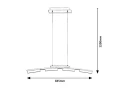 Lampa wiszaca ściemnialna z wbudowanym wyłącznikiem i ściemniaczem Eucalyptus chrom satyna LED dim. 20W 3000K Rabalux 2957 | 5998250329574 noxbox lampynox www.lampynox.pl