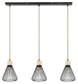 Lampa wisząca Farfalle czarny | brązowy 3xE27 Rabalux 3149 | 5998250331492 noxbox lampynox www.lampynox.pl