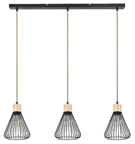 Lampa wisząca Farfalle czarny | brązowy 3xE27 Rabalux 3149 | 5998250331492 noxbox lampynox www.lampynox.pl