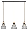 Lampa wisząca Farfalle czarny | brązowy 3xE27 Rabalux 3149 | 5998250331492 noxbox lampynox www.lampynox.pl