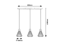 Lampa wisząca Farfalle czarny | brązowy 3xE27 Rabalux 3149 | 5998250331492 noxbox lampynox www.lampynox.pl