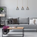 Lampa wisząca Farfalle czarny | brązowy 3xE27 Rabalux 3149 | 5998250331492 noxbox lampynox www.lampynox.pl