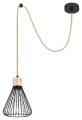 Lampa wisząca sznur Farfalle czarny | brązowy E27 Rabalux 3148 | 5998250331485 noxbox lampynox www.lampynox.pl