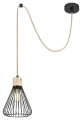 Lampa wisząca sznur Farfalle czarny | brązowy E27 Rabalux 3148 | 5998250331485 noxbox lampynox www.lampynox.pl