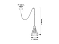 Lampa wisząca sznur Farfalle czarny | brązowy E27 Rabalux 3148 | 5998250331485 noxbox lampynox www.lampynox.pl