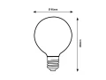 Żarówka GLOB Filament LED dim. 4W 2700K RGB Wi-Fi E27 ściemnialna sterownie aplikacją Rabalux 1989 | 5998250319896 noxbox lampynox www.lampynox.pl