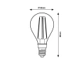 Żarówka Filament LED 6W 3000K G45 E14 szkło bursztynowe Rabalux 2015 | 5998250320151 noxbox lampynox www.lampynox.pl