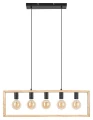 Lampa wisząca Indigo czarny | beż 5xE27 Rabalux 2294 | 5998250322940 noxbox lampynox www.lampynox.pl