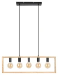 Indigo czarny | beż 5xE27 Lampa wisząca