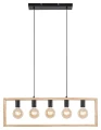Lampa wisząca Indigo czarny | beż 5xE27 Rabalux 2294 | 5998250322940 noxbox lampynox www.lampynox.pl