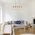Lampa wisząca Indigo czarny | beż 5xE27 Rabalux 2294 | 5998250322940 noxbox lampynox www.lampynox.pl