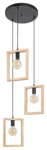 Indigo czarny | beż Ø 50cm. 3xE27 Lampa wisząca
