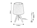 Lampka stołowa Lychee czarny | beż E14 Rabalux 2069 | 5998250320694 noxbox lampynox www.lampynox.pl