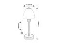 Lampka stołowa sciemnialna Lydia czarny mat | biały E14 dim. Rabalux 2296 | 5998250322964 noxbox lampynox www.lampynox.pl
