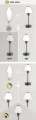 Lampka stołowa sciemnialna Lydia srebrny | biały E14 dim. Rabalux 2295 | 5998250322957 noxbox lampynox www.lampynox.pl