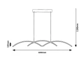 Lampa wisząca River czarny LED 40W 4000K Rabalux 6899 | 5998250368993 noxbox lampynox www.lampynox.pl