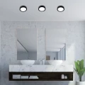 Plafon łazienkowy Shaun czarny Ø 22cm. LED 24W 4000K IP44 Rabalux 2692 | 5998250326924 noxbox lampynox www.lampynox.pl